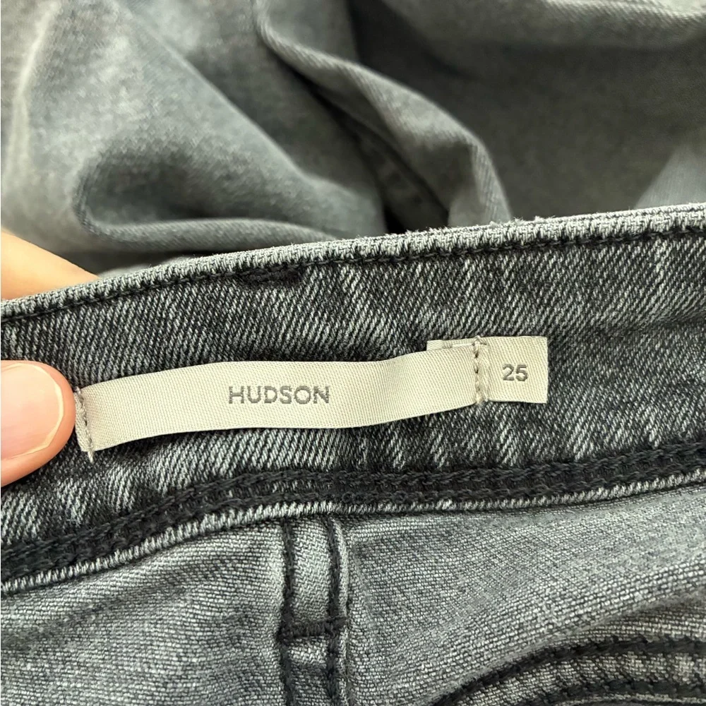 Hudson Jeans Collin Women's Dark Gray Skinny Jeans Size 25 Distressed